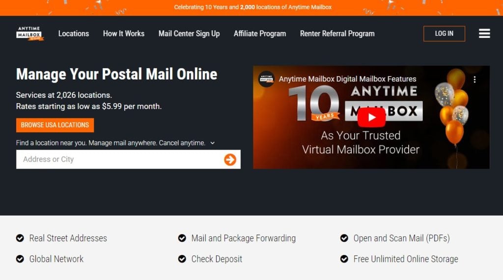 anytimemailbox website