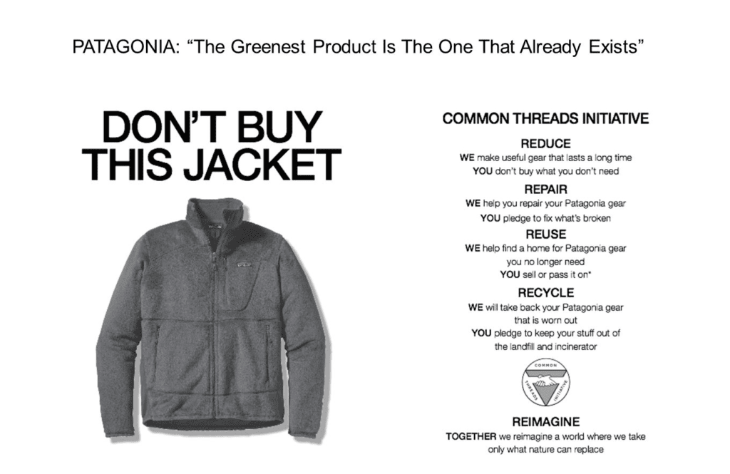 Patagonia Don't Buy This Jacket - Cause-Based Marketing